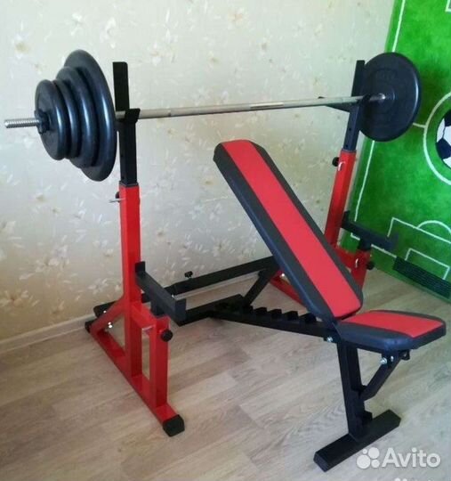 Скамья для жима со стойками новая