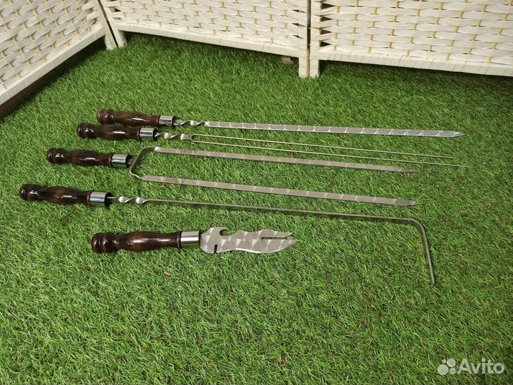 Шампура с деревянной ручкой