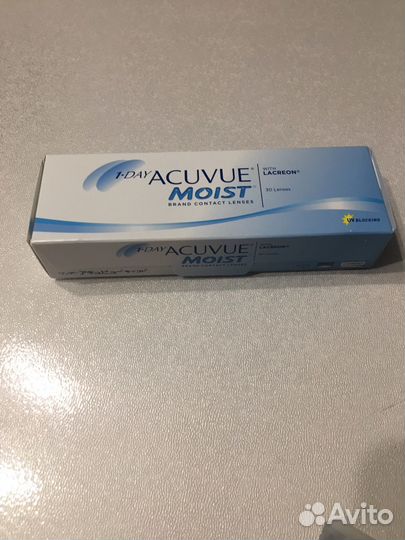 Контактные линзы acuvue moist -2.75, R 9