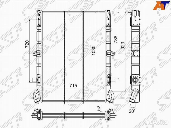 Радиатор охлаждения двигателя SC0003-1 scania 3