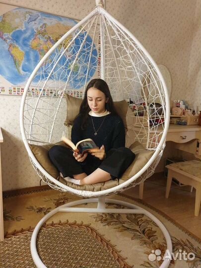 Подвесное Кресло Кокон из ротанга