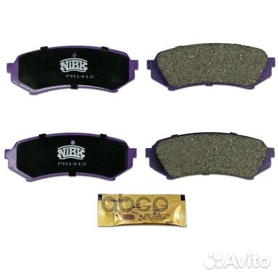 Колодки тормозные дисковые зад PN1412 NiBK