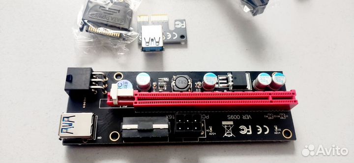 Райзер универсальный VER009S 6-pin molex и SATA