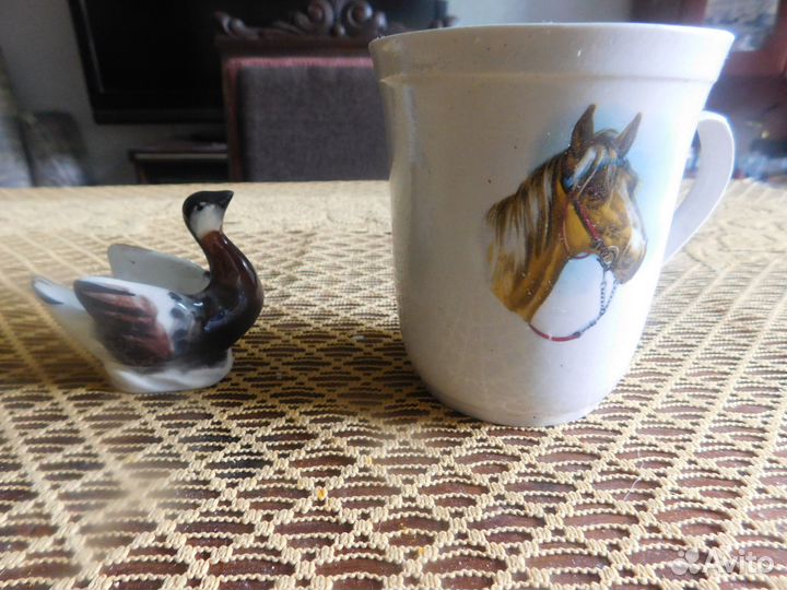 Солонка утка и кружка с конём