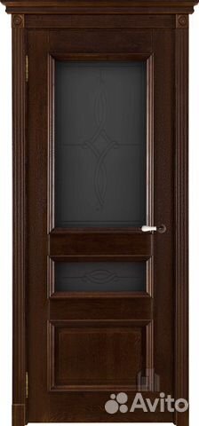 Межкомнатная дверь массив дуба Афродита, остеклённ