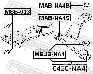 Опора шаровая mitsubishi grandis 03- 0420-NA4 0