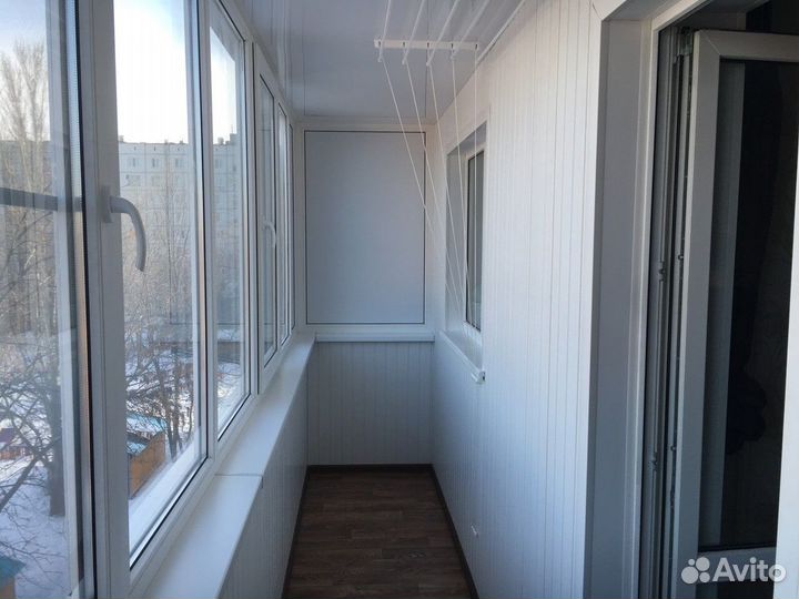 Теплое остекление Г-образного балкона