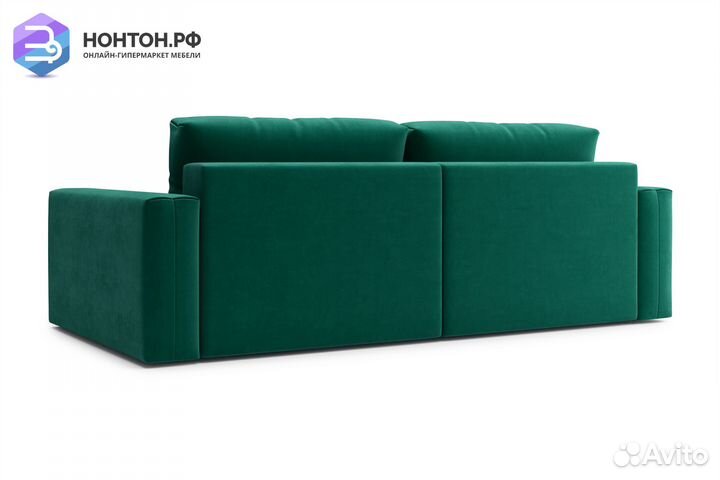Диван угловой тик-так Монарх изумрудный
