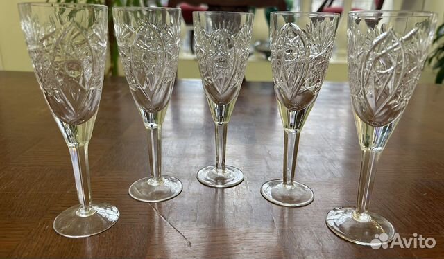 Хрустальные фужеры для шампанского СССР купить в Москве | Хобби и отдых ...