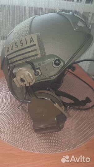 Шлем баллистический+наушники. Материал кевлар