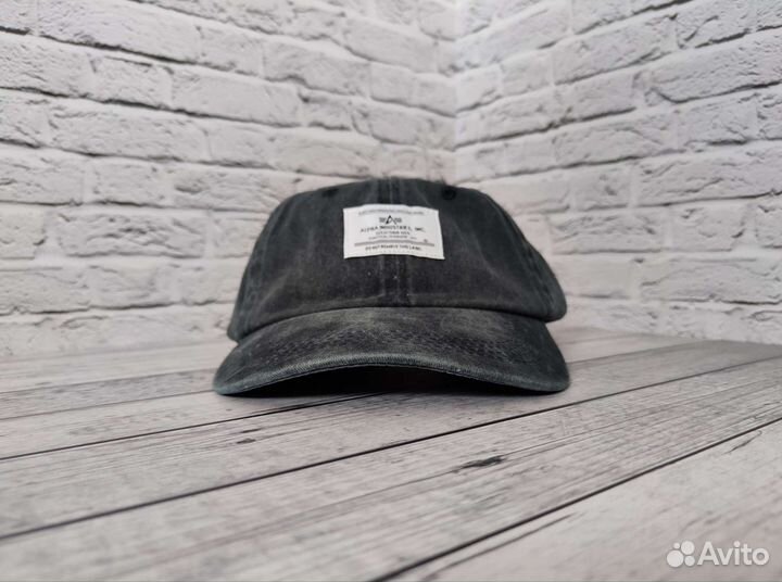 Alpha Industries новая синяя бейсболка оригинал