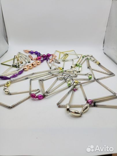 Стеклярус СССР елочное украшение винтаж коллекция