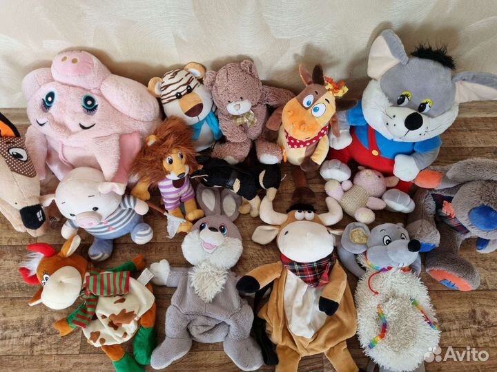 Мягкие игрушки пакетом много
