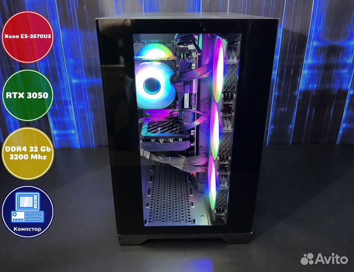 Системный блок 2670V3-RTX3050-32DDR4-JXS4350826-X99