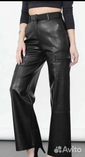 Брюки кожаные новые, размер 28
