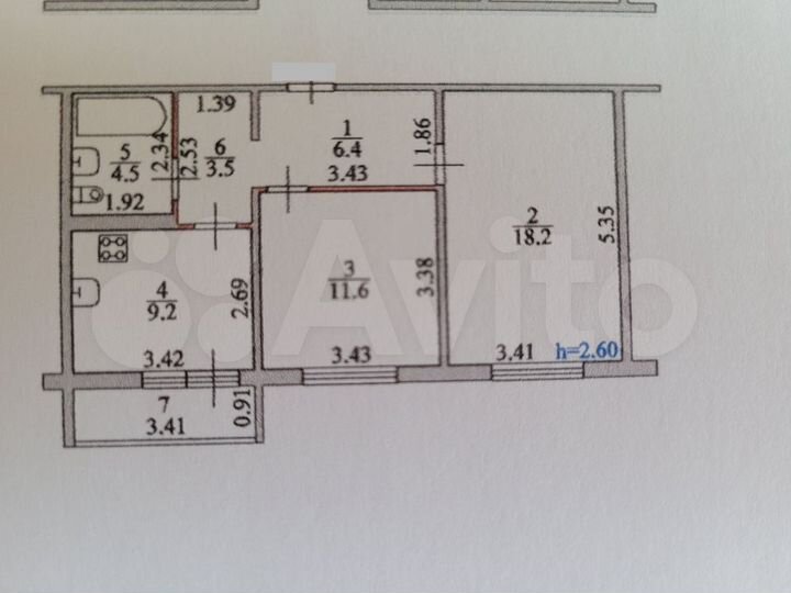 2-к. квартира, 56,5 м², 13/14 эт.