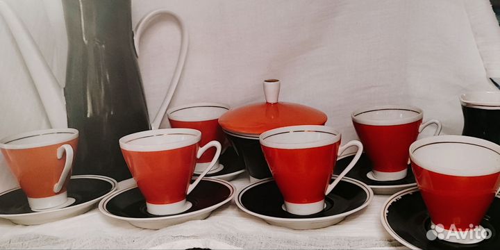 Сервиз кофейный Freiberger, Саксония,ГДР. Винтаж