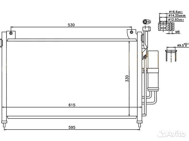 Радиатор кондиционера 2 (Demio)