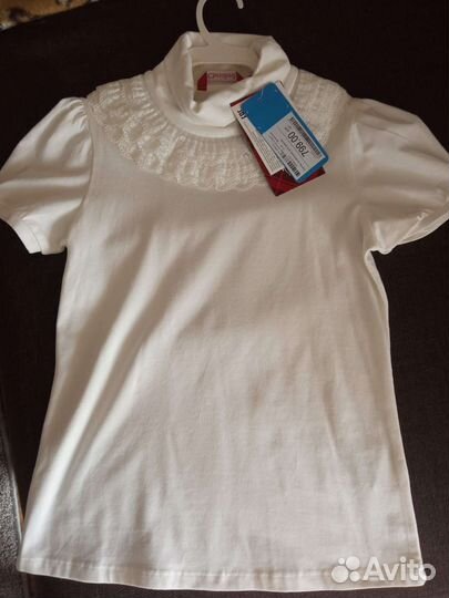 Блузка белая для девочек 146