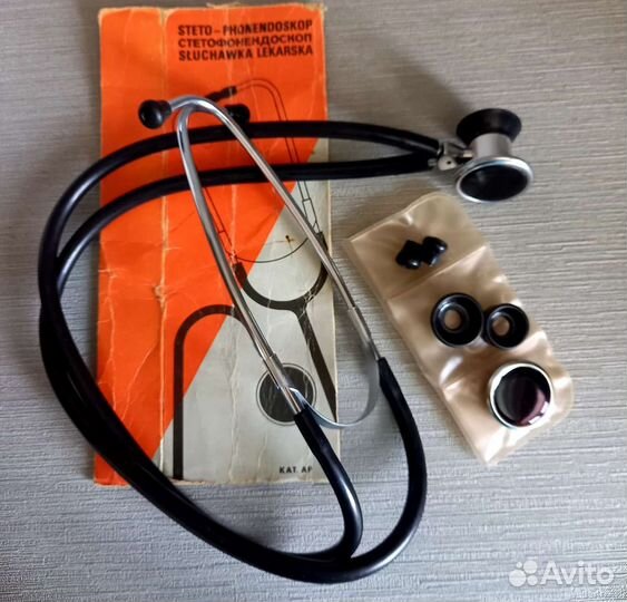 Стетофонендоскоп времен СССР рабочий