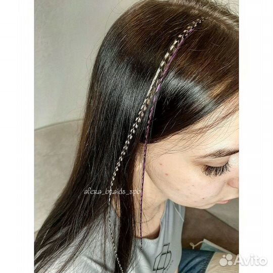 Перья в волосы