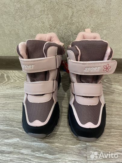 Ботинки зимние для девочки 35р маломерки