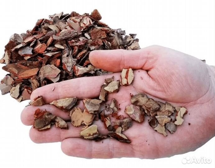 Кора-мульча сосны фаркции 1-3 см (мешки 50 литров)