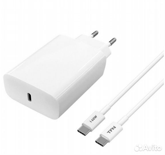 TFN WC14 25W + дата-кабель TypeC-TypeC White
