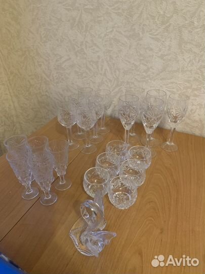 Фужеры, рюмки хрусталь