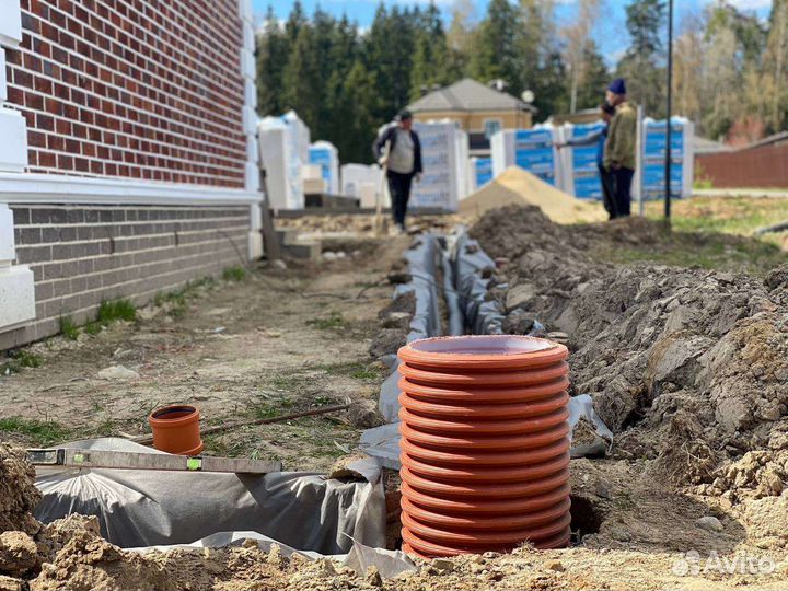 Газон дренаж,дорожки, площадка,ливневка отмостка