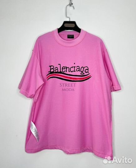 Balenciaga футболка розовая женская