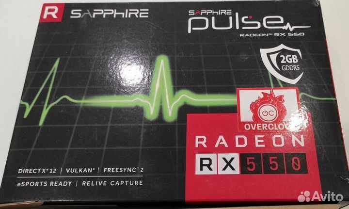Видеокарта sapphire Pulse Radeon RX550 2 GB