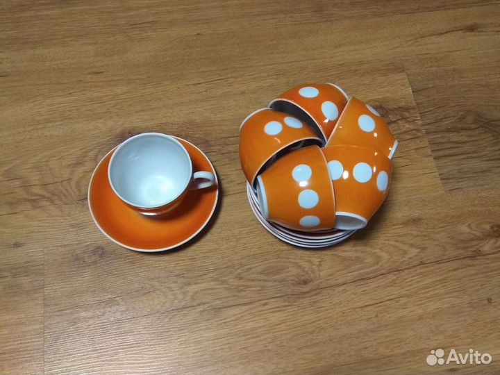 Пара чайно-кофейная. Прокопьевский фарфоровый з-д