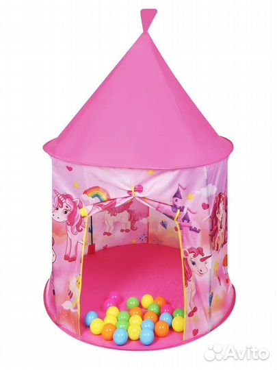 Игровая палатка для девочек Замок с шариками 995-5