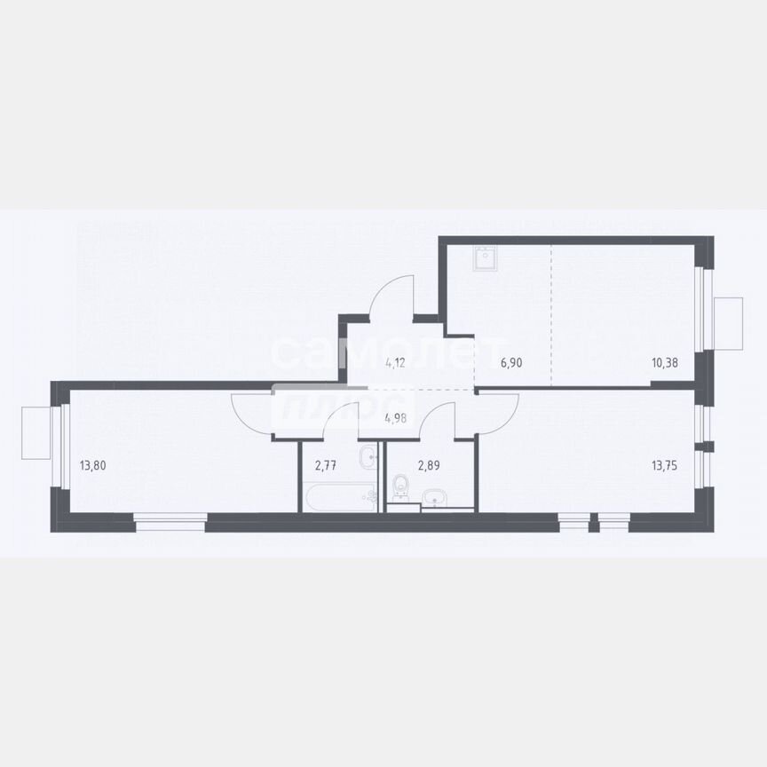 3-к. квартира, 59,6 м², 17/17 эт.