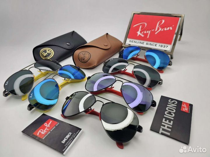 Очки Ray Ban Ferrari 8313 VIP Mirror Blue Стекло