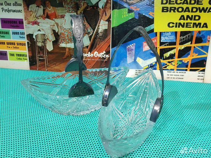 Ваза хрустальная лодочка, СССР