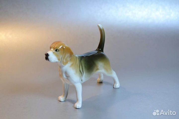 Бигль фарфоровая статуэтка