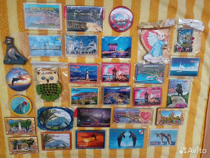 Магнит, сувениры из городов