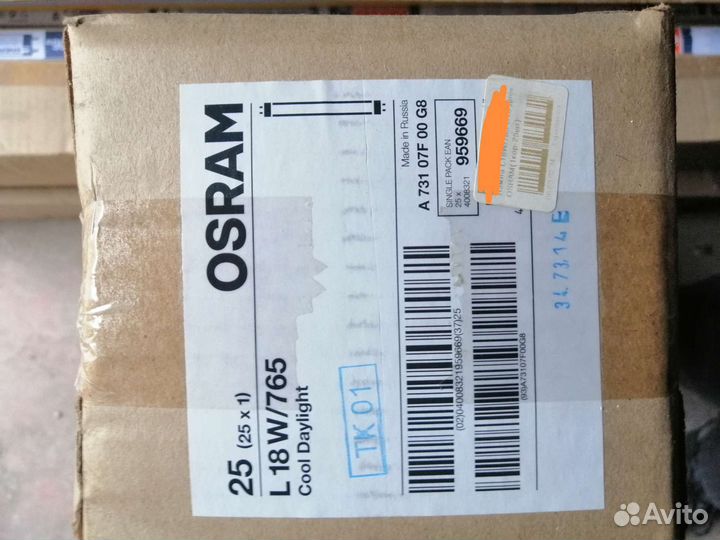 Лампы люминисцентные Osram 18 и 36 Вт