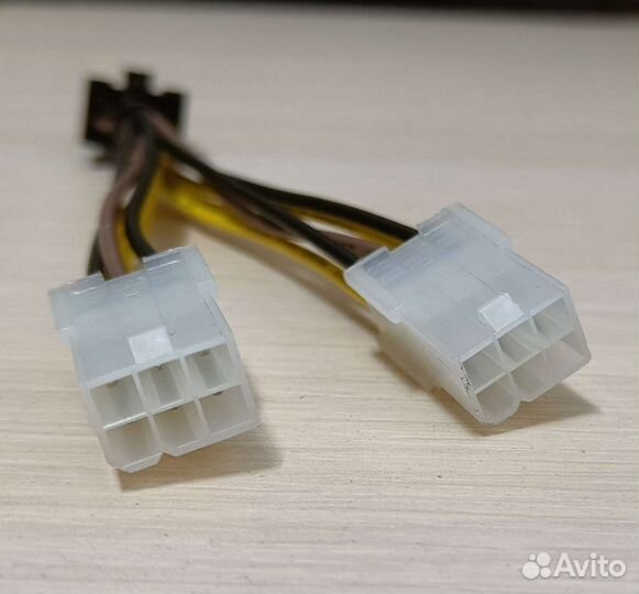 Переходник питания видеокарты PCI-E 2x6pin на 8pin