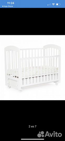 Детская кроватка с универс маятником и ящиком