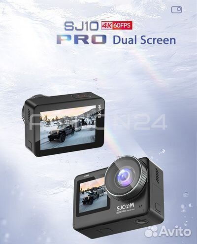 Экшн видеокамера sjcam SJ10 Pro Dual Screen (черны