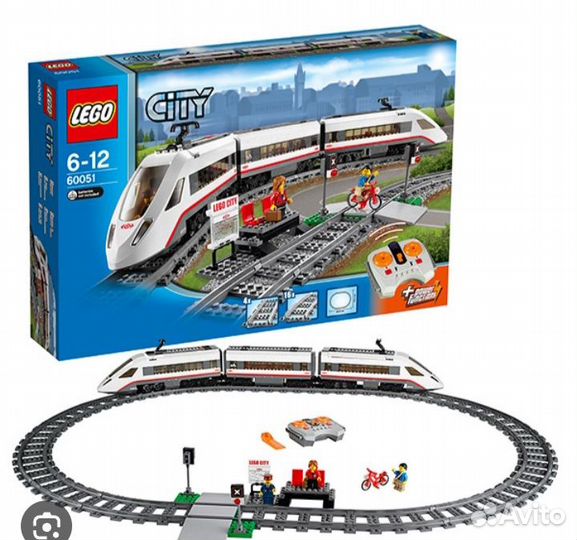 Детский конструктор - скоростной поезд lego