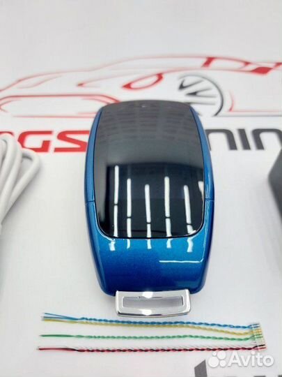 Смарт ключ Майбах стиль Мерседес синий