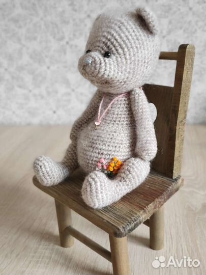 Вязаные игрушки мишка новый ручная работа