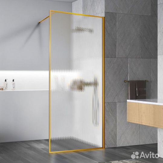 Душ. стенка Vincea 90cm Золото Walk-in vsw-1hp900