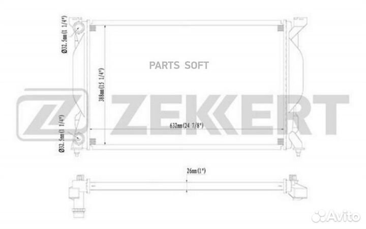 Радиатор охлаждения Сеат Эксео 08