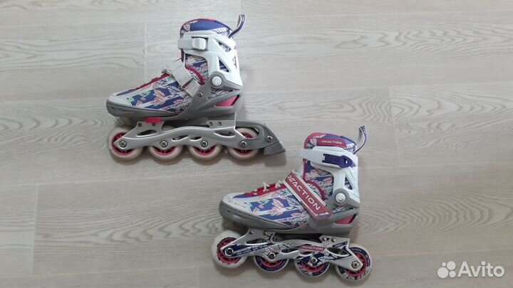 Роликовые коньки раздвижные Reaction Rainbow