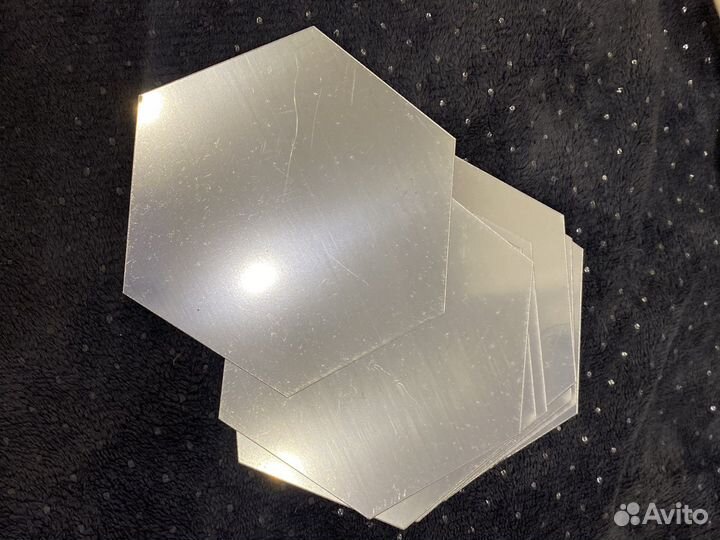 Зеркальные интерьерные наклейки соты